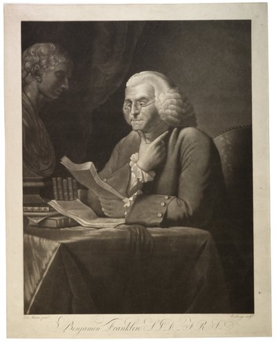Benjamin Franklin L.L.D. - F.R.S., engraved by Edward Savage, c.1800 by David Martin
